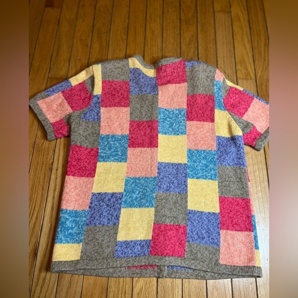 Vtg Christopher Banks Multicolor Colorblock Button Front Sweater Women’s Medium - Picture 6 of 8